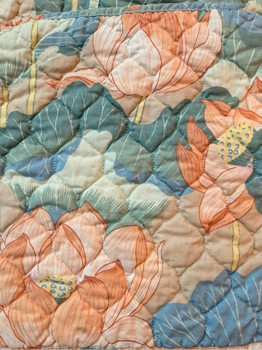 Vintage Floral Quilted Placemats- Set of 4